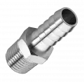 Jonction laiton nickelé filetage conique mâle Filetage mâle BSPT = R 3/8 Pour tuyau Ø int. = 16 mm