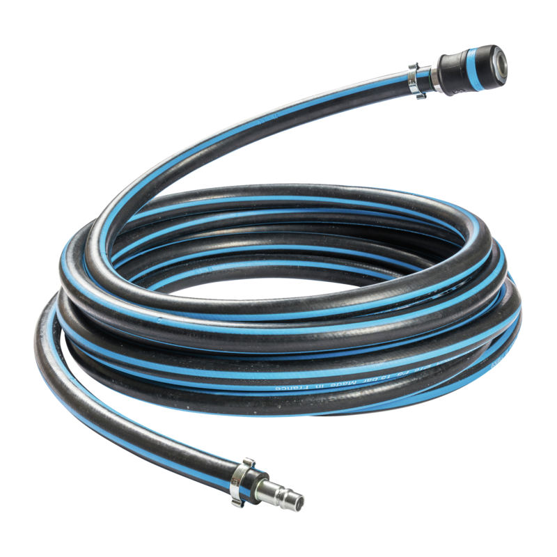 Rallonges de tuyau caoutchouc AIRCA avec raccord rapide ISG gros débit Ø int./ext. = 13 x 22 Long. = 10 Raccord = ISG 11
