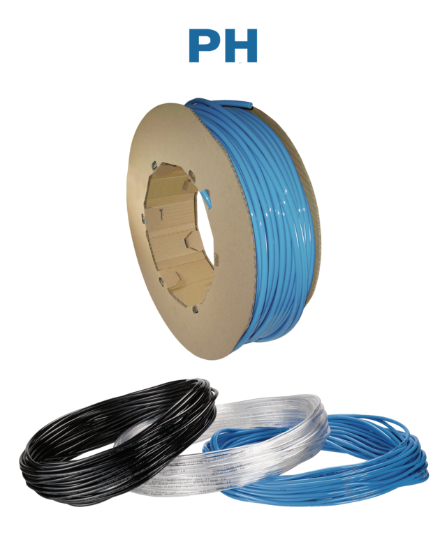 Tube polyuréthane base ether en touret de 100 m (unité de vente = 1 touret) Ø int./ext. = 2,5 x 4 Couleur = Noir 