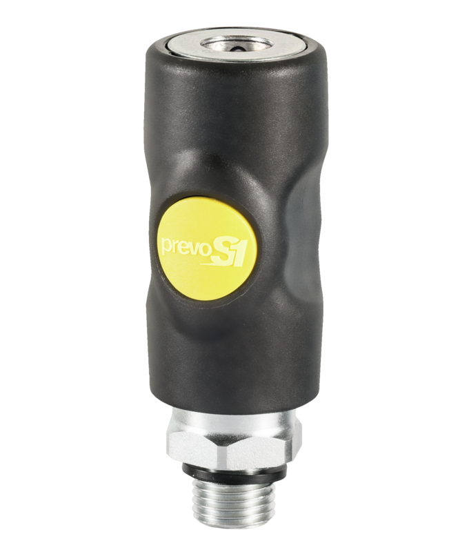 Coupleur Profil ARO 210 passage 6 mm ISO 4414 fileté mâle cylindrique avec joint d'étanchéité Filetage mâle BSPP = G 1/4