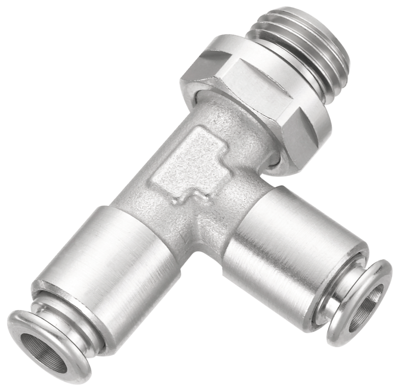 Té mâle latéral cylindrique orientable - RMT AG Filetage mâle BSPP = G 1/2 Pour tube Ø ext. = 12