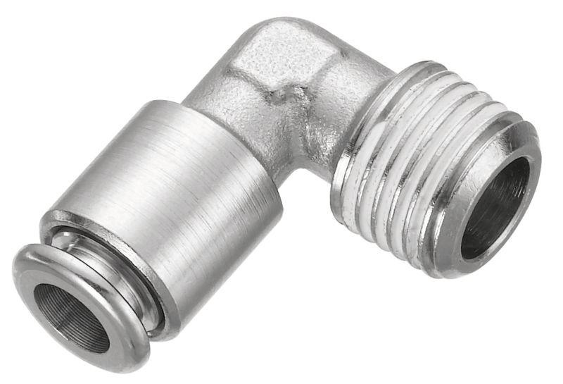 Coude 90° mâle conique fixe - RMC XR Filetage mâle BSPT = R 1/4 Pour tube Ø ext. = 10