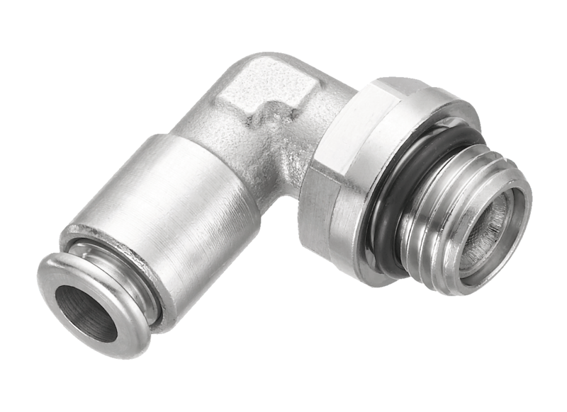 Coude 90° mâle cylindrique orientable - RMC MG Filetage mâle BSPP = G 1/4 Pour tube Ø ext. = 12