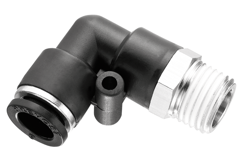 Coude 90° mâle conique orientable - RPC MR Filetage mâle BSPT = R 1/8 Pour tube Ø ext. = 4
