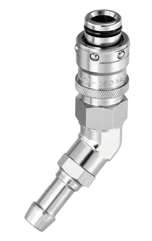 Fiche Coupleur refroidissement moule passage 12 mm135° pour flexible Pour tuyau Ø int. = 16 mm 