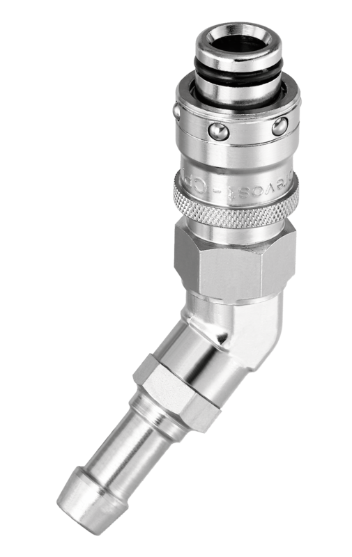 Fiche Coupleur refroidissement moule passage 12 mm135° pour flexible Pour tuyau Ø int. = 13 mm