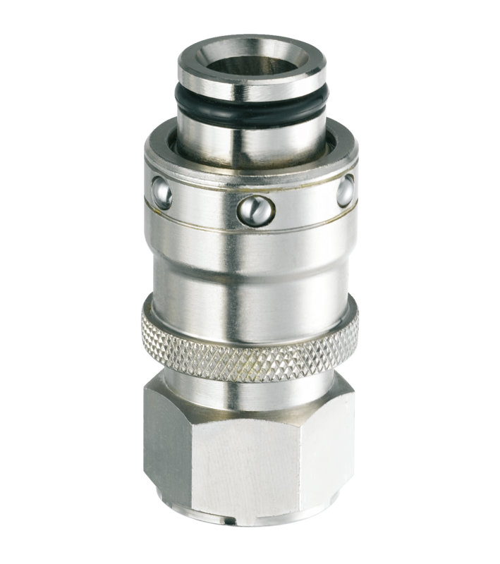 Fiche Coupleur refroidissement moule passage 12 mm droite filetée femelle cylindrique Filetage femelle BSPP = G 1/2