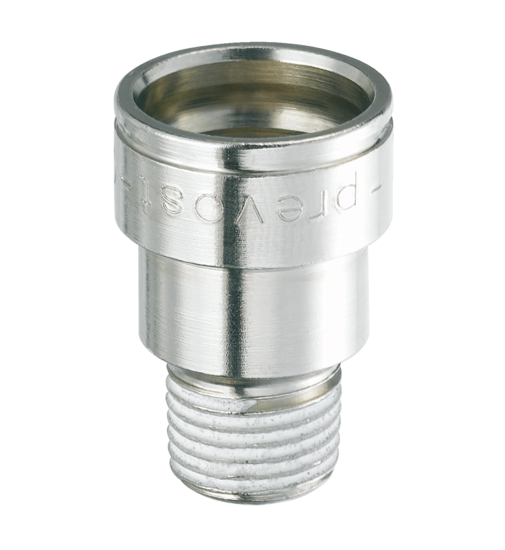 Prise implantation refroidissement passage 8 mm moule droite prétéflonnée filetée mâle conique Filetage mâle BSPT = R 1/4