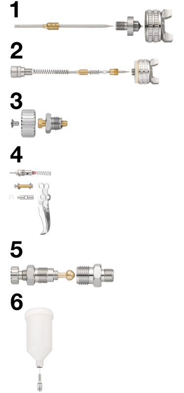 Kit de réglage de la forme du jet pour pistolet de peinture CAR G05 Pièce N°3