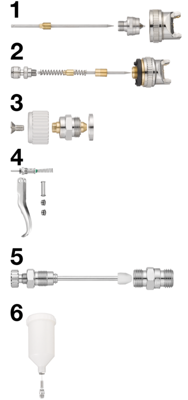 Kit de réglage de la forme du jet pour pistolet de peinture CAR G04HVLP Pièce N°3