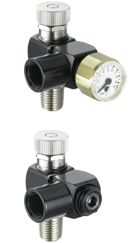 Raccord bidirectionnel avec régulateur pour outils pneumatiques 360°