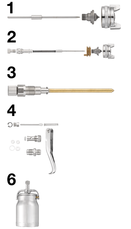Kit de réglage de la forme du jet pour pistolet de peinture CAR S02 Pièce N°3