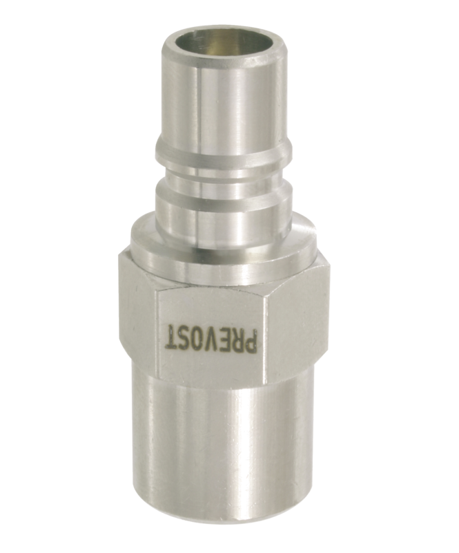 Embout Thermorégulation Eau froide, Eau chaude, eau glycolée, fluides caloporteurs fileté femelle cylindrique à obturation Ø de passage = 9 mm Filetage femelle BSPP = G 1/4