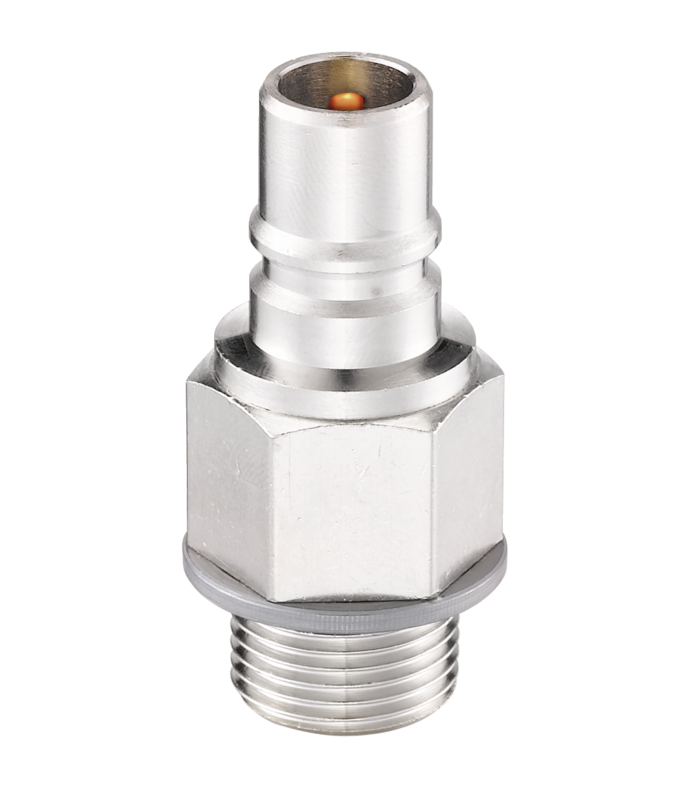 Embout Thermorégulation Eau froide, Eau chaude, eau glycolée, fluides caloporteurs fileté mâle cylindrique à obturation Ø de passage = 6 mm Filetage mâle BSPP = G 1/8