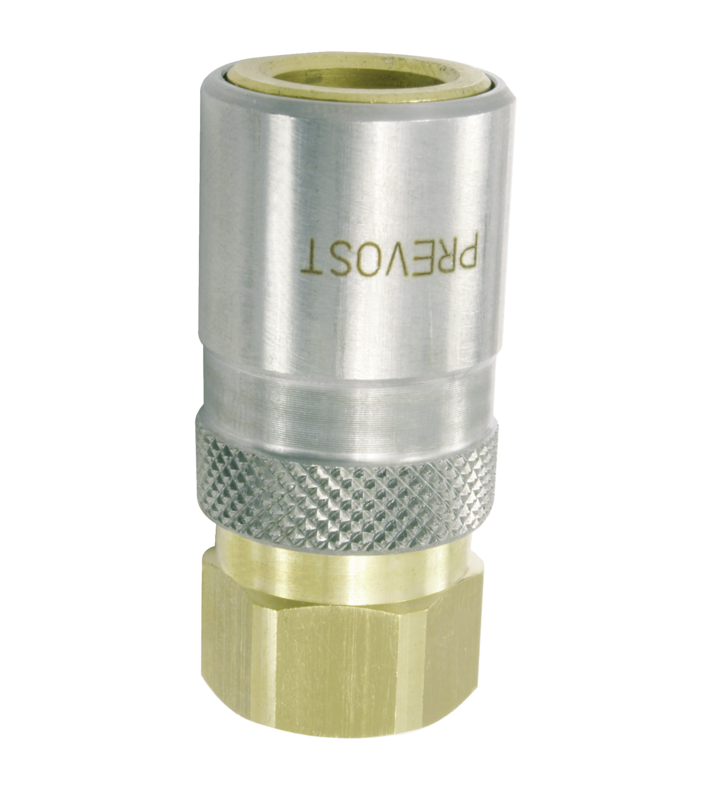 Coupleur Thermorégulation Eau froide, Eau chaude, eau glycolée, fluides caloporteurs fileté femelle cylindrique à obturation Ø de passage = 12 mmFiletage femelle BSPP = G 1/2