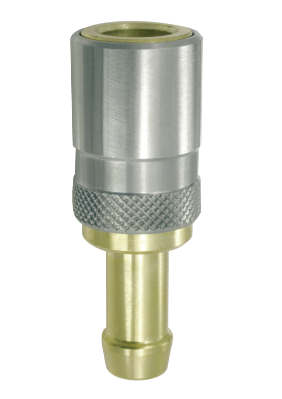 Coupleur Thermorégulation Eau froide, Eau chaude, eau glycolée, fluides caloporteurs pour flexible à obturation Ø de passage = 12 mm Pour tuyau Ø int. = 16 mm