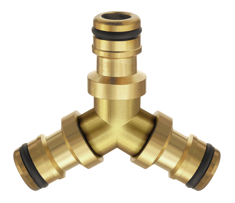 Embout Universel compatible GARDENA pour circuit d'eau triple de liaison pour raccords Désignation = Liaison de 3 Embout Universel compatible GARDENA pour circuit d'eau