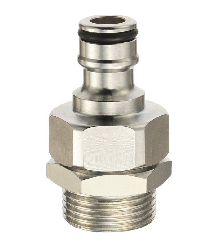 Embout Universel compatible GARDENA pour circuit d'eau fileté mâle cylindrique Filetage mâle BSPP = G 1/2