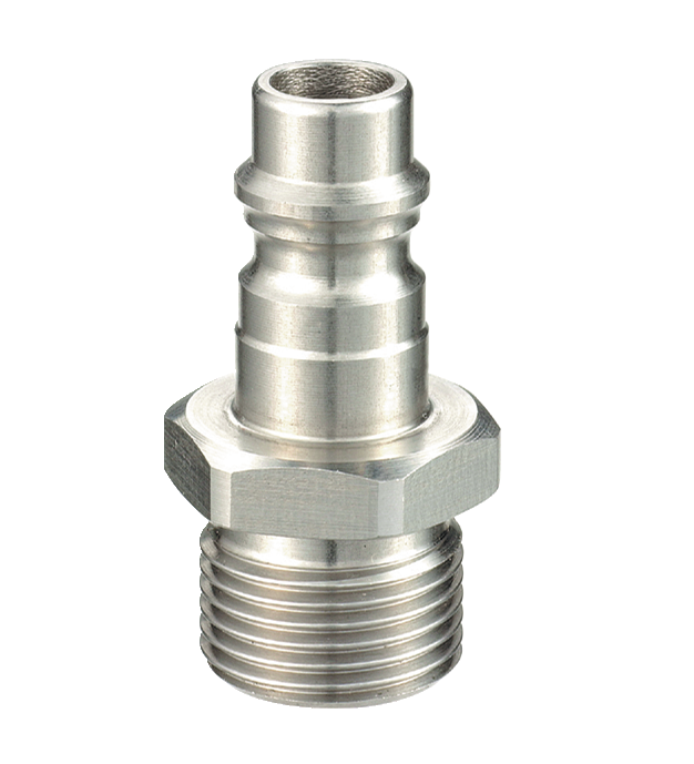 Embout rapide NF EN 14594 Air respirable fileté mâle cylindrique Filetage mâle BSPP = G 1/4