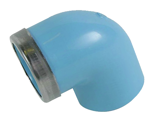 PVR 9CT - Coude 90° PVC femelle/fileté femelle Pour tube Ø ext. = 20 Filetage femelle BSPP = G 1/2