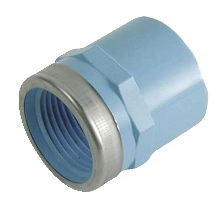 PVR RFT - Raccord droit PVC femelle/fileté femelle Pour tube Ø ext. = 20 Filetage femelle BSPP = G 1/2