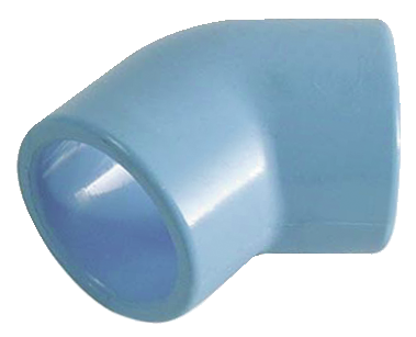 PVR 4CE - Coude égal 45° PVC femelle Pour tube Ø ext. = 20