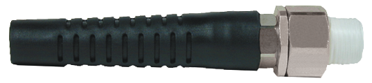 Raccord rotatif prétéflonné "Spécial polyuréthane" Filetage mâle BSPT = R 1/4 Ø int./ext. = 5 x 8 