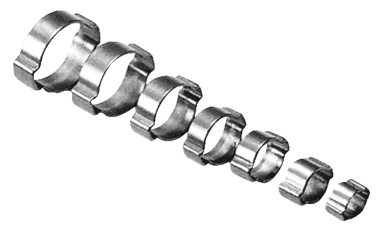 Colliers 2 oreilles acier inox 304 Ø min./max. = 11 - 13