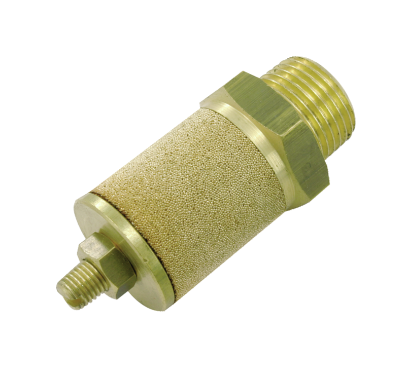 Silencieux d'échappement réducteur de débit cylindrique Filetage mâle BSPP = G 1/4