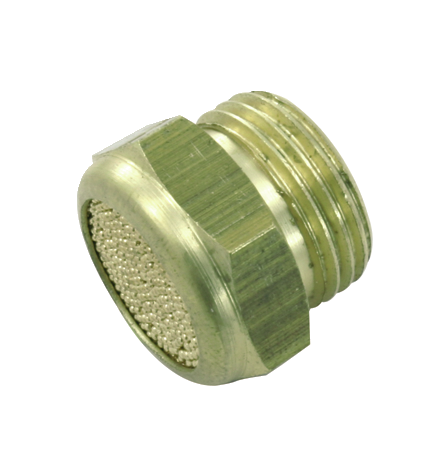Silencieux d'échappement mâle plat cylindrique Filetage mâle = G 1/2