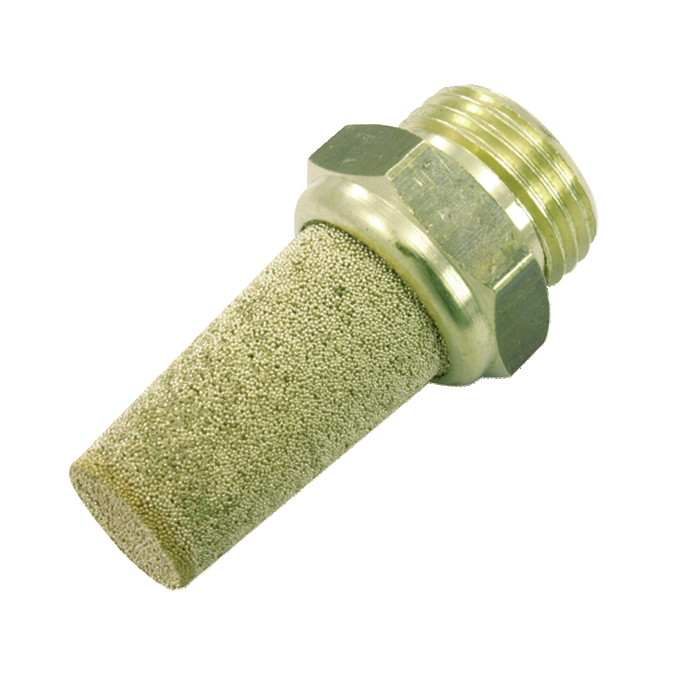 Silencieux d'échappement mâle cylindrique Filetage mâle = G 1/8