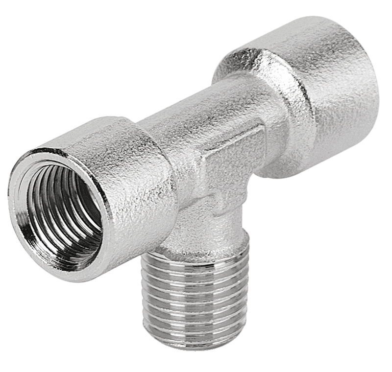 Té égal femelle cylindrique / mâle conique au centre Filetage femelle G 1 Filetage mâle G 1
