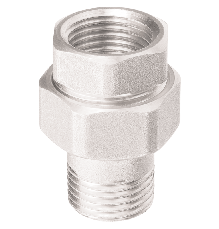 Raccord union 3 pièces mâle cylindrique/femelle orientable -Filetage mâle G 3/8 Filetage femelle  G 3/8