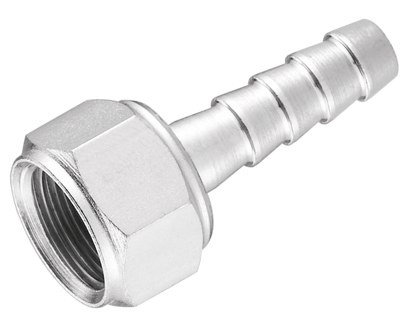 Jonction filetée femelle cylindrique avec écrou tournant Filetage femelle BSPP = G 1/4 Pour tuyau Ø int. = 6