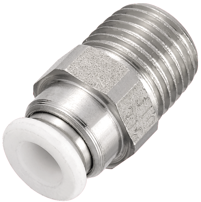 Raccord droit male bsp pour tuyau pneumatique 8mm