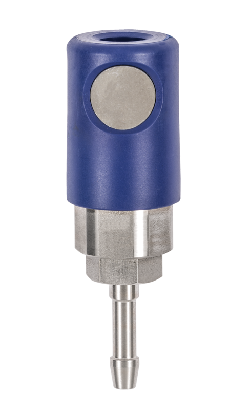 Coupleur INOX ISO 6150 B passage de 6 mm pour flexibles - Inox Pour tuyau Ø int. = 6 mm  