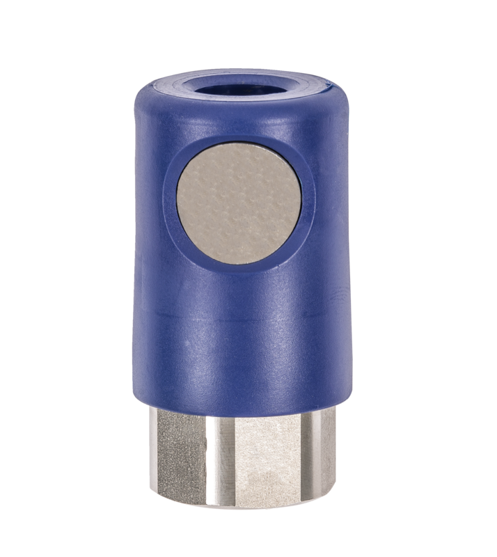 Coupleur INOX ISO 6150 B passage de 6 mm fileté femelle cylindrique - Inox Filetage femelle BSPP = G 1/4  