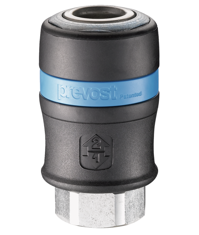Coupleur fileté femelle cylindrique Filetage femelle BSPP = G 1/2