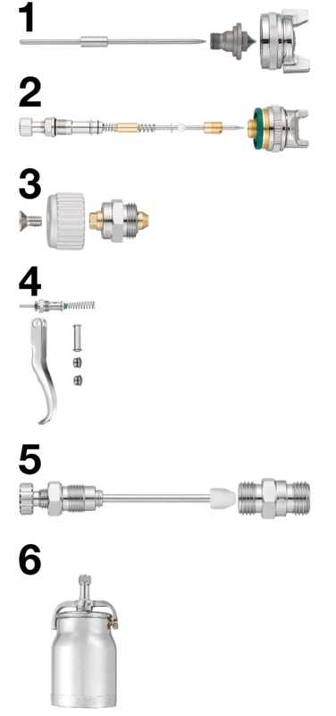 Kit de réglage de la forme du jet pour pistolet de peinture CAR S03HVLP pièce N°3