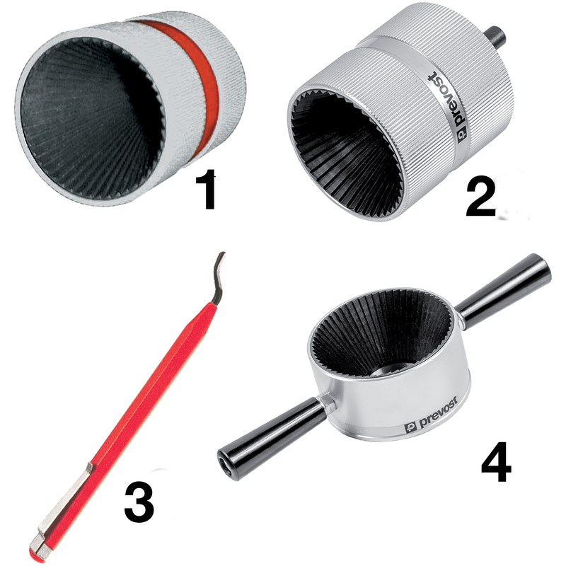 Outil pour chanfreiner 15° PPS CHE - Pour tubes Alus et PVC PPS/PVR Ø ext. = 16 à 50 mm Pièce N° 1