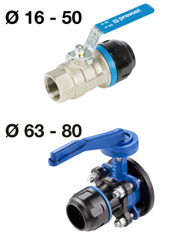 PPS1 RSIF - Vanne filetée femelle cylindrique avec raccordement pour tubes Pour tube Ø ext. = 40 Filetage femelle BSPP = G 1 1/4 