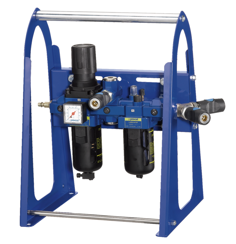 Ensemble Filtre régulateur lubrificateur et entretoise pour sortie Air sec sur portique