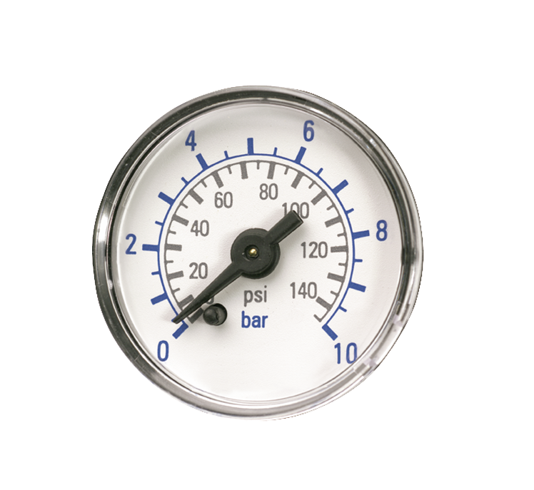 Manomètre 0-10 bar boitier rond diamètre 40 mm