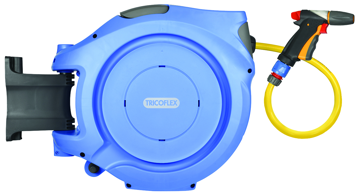 Enrouleur automatique Eau Orientable 180° livré complet avec Raccords rapides et pistolet