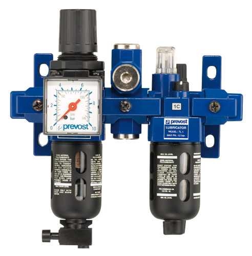 Combiné air comprimé filtre mano régulateur lubrif 10B Ø12X21