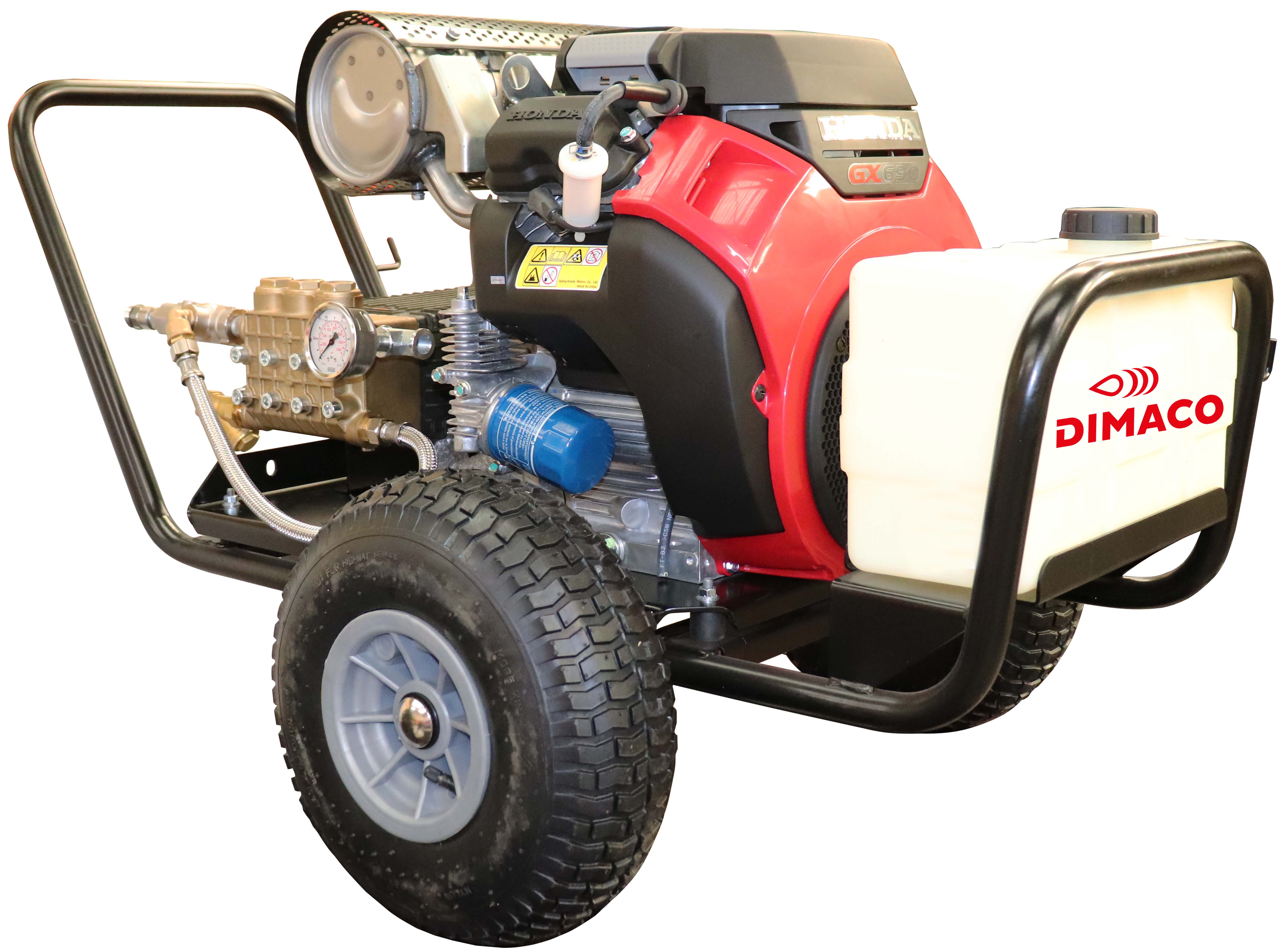 Nettoyeur haute pression thermique DIMACO eau froide usage intensif transmission réductée 1450 tr/min 900 l/h - 500 bars