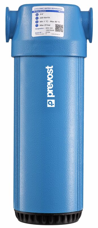 Séparateur d'eau cyclonique à purge à flotteur Filetage femelle G 1 pour montage sortie Compresseur