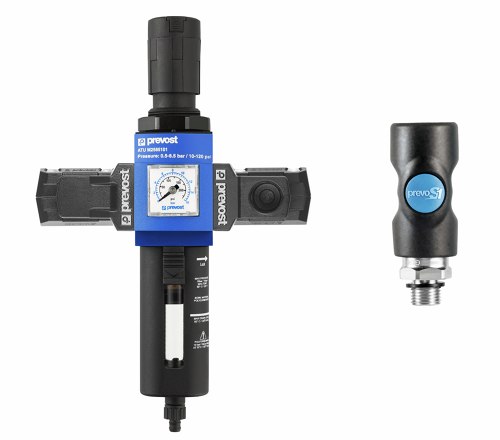 FILTRE-REGULATEUR POUR PPS SQ Raccord = ESI 07 pour profil carré réseau air comprimé