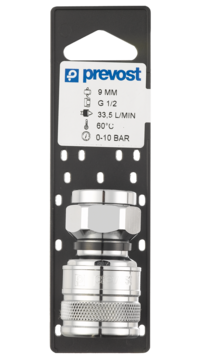Coupleur Universel compatible GARDENA pour circuit d'eau fileté femelle cylindrique à obturation Filetage femelle BSPP = G 3/4