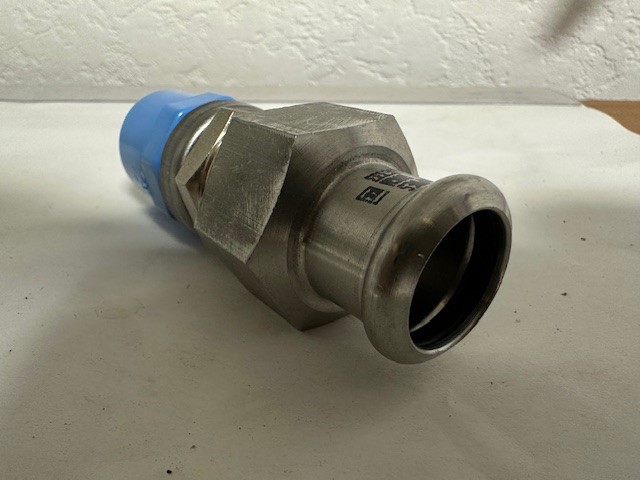 Adapteur Réseaux Air Comprimé droit PVC et INOX Pour tube PVC Ø ext. = 50 et Tube INOX Ø ext. = 54